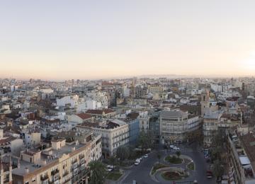 centro histórico valència vista aérea