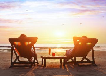 playa amanecer tumbona relax